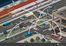 Connected Vehicles Communicating at Intersection
